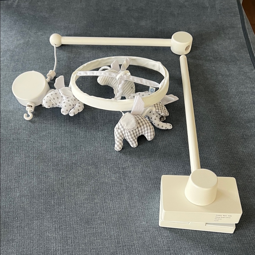 White Pottery Barn Crib Mobile